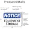 Signmission Equipment Storage, 5 in W x Rectangle, Vinyl Decal OS-2PACK-NS-D-35-L-12130 - alternate 4